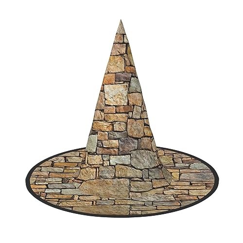 MDATT 1 Stück Cosplay Ziegel Gelber Stein Wand Hexenhut Halloween Hexenhut Hexen Kostüm Zubehör für Halloween Party von MDATT