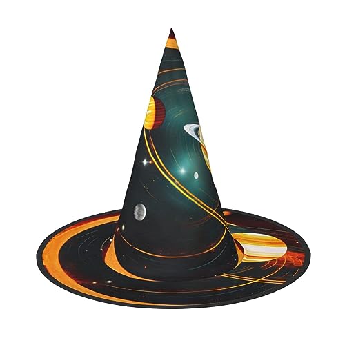 MDATT 2 Stück Oxford Stoff Faltbares Design Frauen Sonnensystem Jupiter Saturn Hexen Kostüm Zubehör für Halloween Party von MDATT