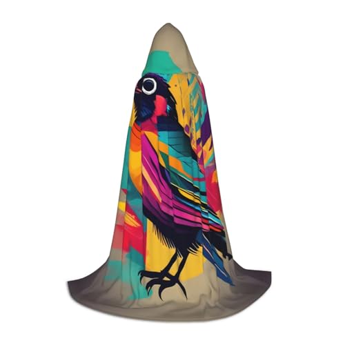 MDATT Bunter Vogel-Kapuzenumhang für Halloween, Cosplay, Kostüme, Halloween, Karneval, Umhang, Hexenumhang MDATT Bunter Vogel-Kapuzenumhang für Halloween, Cosplay, Kostüme, Halloween, Karneval, Umhang, Hexenumhang von MDATT