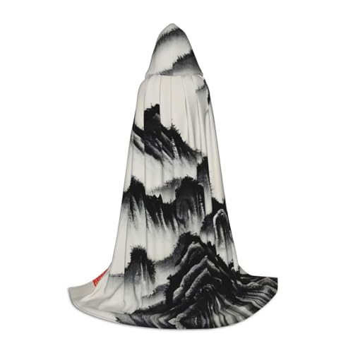 MDATT Chinesische Landschaftsmalerei, Kapuzenumhang für Halloween, Cosplay, Kostüme, Halloween, Karneval, Umhang, Hexenumhang MDATT Chinesische Landschaftsmalerei, Kapuzenumhang für Halloween, Cosplay, Kostüme, Halloween, Karneval, Umhang, Hexenumhang von MDATT