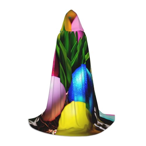 MDATT Farbenfroher Ostereier-Umhang mit Kapuze für Halloween, Cosplay, Kostüme, Halloween, Karneval, Umhang, Hexenumhang MDATT Farbenfroher Ostereier-Umhang mit Kapuze für Halloween, Cosplay, Kostüme, Halloween, Karneval, Umhang, Hexenumhang von MDATT