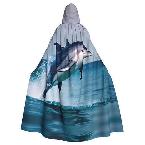 MDATT Herren-Kapuzenumhang, Halloween-Kostüm, Erwachsenen-Umhang, Outfit, Karneval, Cosplay, niedlicher Delfin MDATT Herren-Kapuzenumhang, Halloween-Kostüm, Erwachsenen-Umhang, Outfit, Karneval, Cosplay, niedlicher Delfin von MDATT