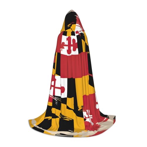 MDATT Maryland-Flagge, Kapuzenumhang für Halloween, Cosplay, Kostüme, Halloween, Karneval, Umhang, Hexenumhang MDATT Maryland-Flagge, Kapuzenumhang für Halloween, Cosplay, Kostüme, Halloween, Karneval, Umhang, Hexenumhang von MDATT