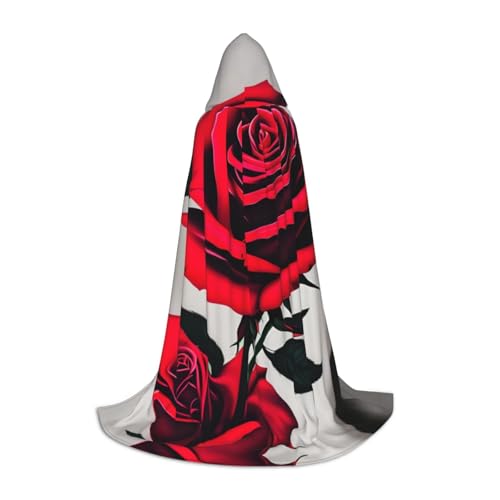 MDATT Rote Rose Kapuzenumhang für Halloween, Cosplay, Kostüme, Halloween, Karneval, Umhang, Hexenumhang MDATT Rote Rose Kapuzenumhang für Halloween, Cosplay, Kostüme, Halloween, Karneval, Umhang, Hexenumhang von MDATT