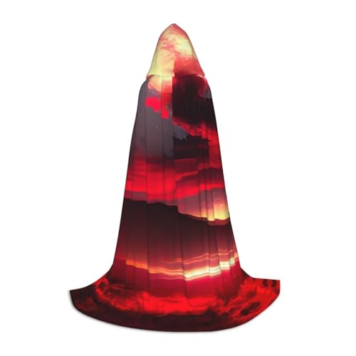 MDATT Roter Himmel bei Nacht Sternenhimmel mit Kapuze für Halloween, Cosplay, Kostüme, Halloween, Karneval, Umhang, Hexenumhang MDATT Roter Himmel bei Nacht Sternenhimmel mit Kapuze für Halloween, Cosplay, Kostüme, Halloween, Karneval, Umhang, Hexenumhang von MDATT