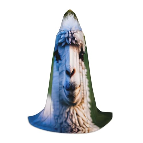 MDATT Süßer Lama-Kapuzenumhang für Halloween, Cosplay, Kostüme, Halloween, Karneval, Umhang, Hexenumhang MDATT Süßer Lama-Kapuzenumhang für Halloween, Cosplay, Kostüme, Halloween, Karneval, Umhang, Hexenumhang von MDATT