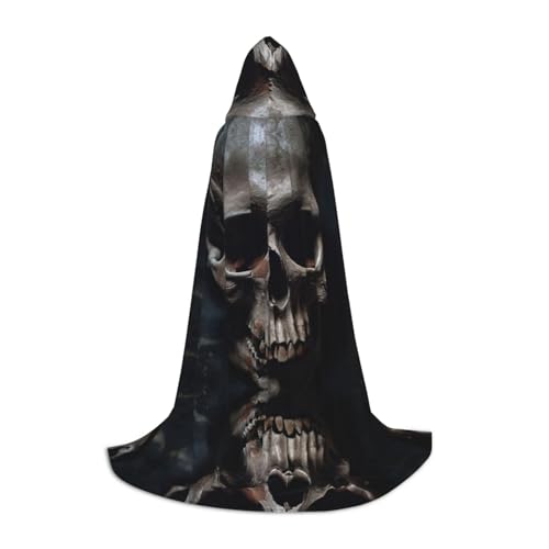 MDATT Totenkopf-Skelett-Kapuzenumhang für Halloween, Cosplay, Kostüme, Halloween, Karneval, Umhang, Hexenumhang MDATT Totenkopf-Skelett-Kapuzenumhang für Halloween, Cosplay, Kostüme, Halloween, Karneval, Umhang, Hexenumhang von MDATT