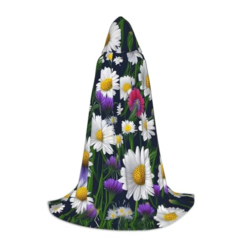 MDATT Umhang mit Kapuze für Halloween, Cosplay, Halloween, Karneval, Hexenumhang, Wilde Blumen und Kornblumen, Gänseblümchen MDATT Umhang mit Kapuze für Halloween, Cosplay, Halloween, Karneval, Hexenumhang, Wilde Blumen und Kornblumen, Gänseblümchen von MDATT