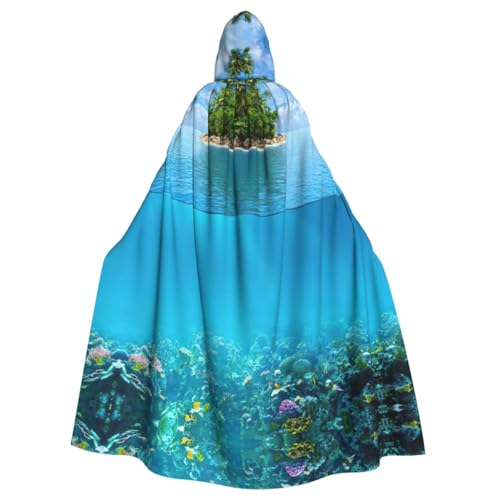 MDATT Unterwasser-Korallenriff, Meeresboden, Unisex, volle Länge, Kapuzenmantel, langer Umhang, Cosplay, Kostüm, Magier, Umhang, Party MDATT Unterwasser-Korallenriff, Meeresboden, Unisex, volle Länge, Kapuzenmantel, langer Umhang, Cosplay, Kostüm, Magier, Umhang, Party von MDATT