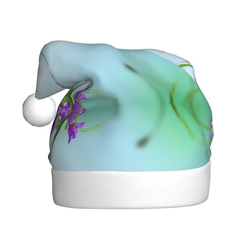 MDATT Weihnachtsmützen – Festliche Foto-Requisiten für Weihnachtsfeiern, verschiedene Designs für Erwachsene, violette Blume, weiße Gänseblümchen von MDATT