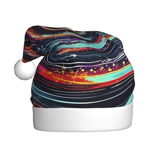 MDATT Weltraumspirale, kosmische Weihnachtsmütze, Weihnachtsmütze, Weihnachtsmütze, lustige Hüte für Erwachsene, Party-Kostüm-Zubehör von MDATT