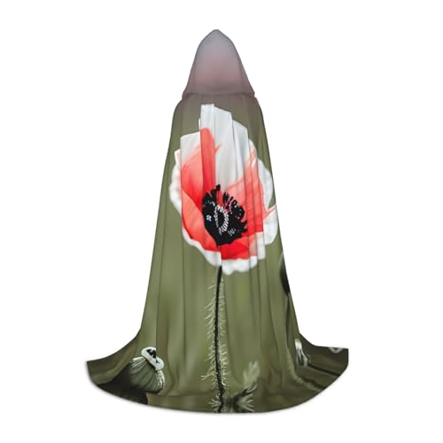 MDATT Wunderschöner Umhang mit Mohnblumen, mit Kapuze, für Halloween, Cosplay, Kostüme, Halloween, Karneval, Umhang, Hexenumhang MDATT Wunderschöner Umhang mit Mohnblumen, mit Kapuze, für Halloween, Cosplay, Kostüme, Halloween, Karneval, Umhang, Hexenumhang von MDATT