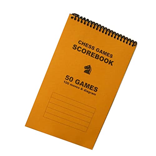 MDRBB Tragbares Schachbrett-Notizbuch: 50 Spiele, 100 Bewegungen, Schachpunkteblätter, Schach-Punkteblock, Schachspiel-Aufzeichnungsbuch, Kinder-Schachsets (Farbe: Orange, 10 Stück) von MDRBB