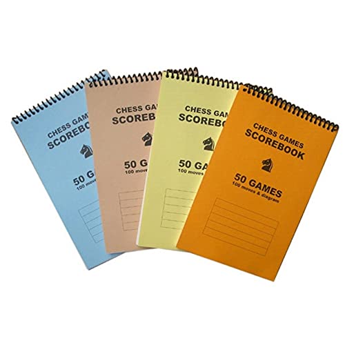 MDRBB Tragbares Schachbrett-Notizbuch: 50 Spiele, 100 Bewegungen, Schachpunkteblätter, Schach-Punkteblock, Schachspiel-Aufzeichnungsbuch, Kinder-Schachsets (Farbe: zufällige Farbe, 20 Stück) von MDRBB