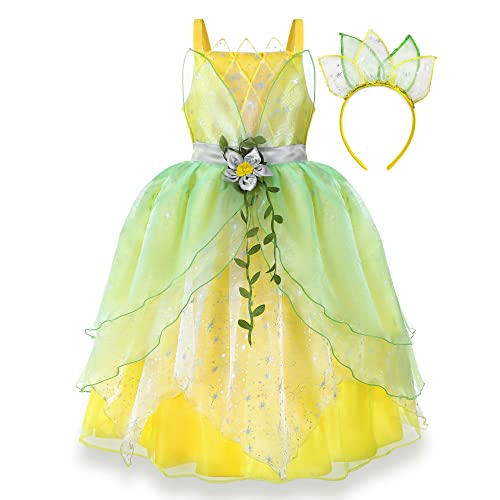 Prinzessin Tiana Feenkostüm, Halloween-Kostüm für Mädchen, besondere Anlässe, Kleider, Geburtstagsparty, ausgefallene Outfits Prinzessin Tiana Feenkostüm, Halloween-Kostüm für Mädchen, besondere Anlässe, Kleider, Geburtstagsparty, ausgefallene Outfits von MDYCW