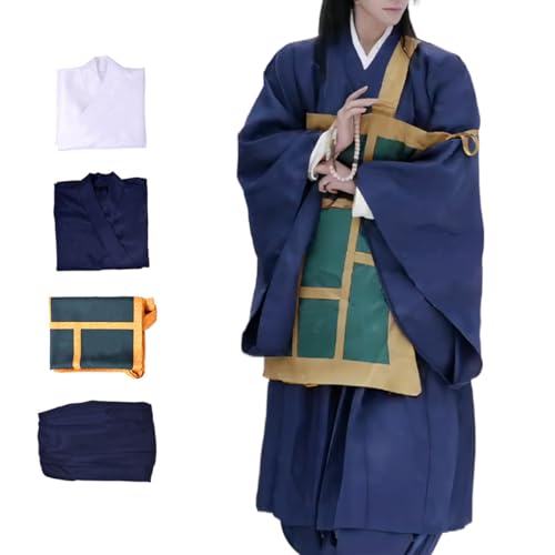 MEADOO Anime Geto Cosplay-Kimono-Outfits, komplettes Set mit bedruckter Soutocke, Oster- und Halloween-Kostüm für Erwachsene, Blau, X-Small MEADOO Anime Geto Cosplay-Kimono-Outfits, komplettes Set mit bedruckter Soutocke, Oster- und Halloween-Kostüm für Erwachsene, Blau, X-Small von MEADOO