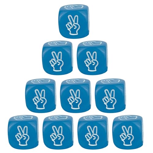 MEAKTSMI 10pcs Acryl Party Game Dices Party Brettspiel Dices ENTUTTICMENT Game Props Party Sieve Finger RESIGING Game Dices von MEAKTSMI