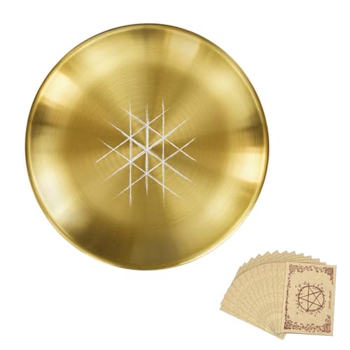 MEAKTSMI Heiden Ritual Tray Altars Plate Teller Zink Legierungen Tarots Kerzenstick Runde Teller Dekorativ MEAKTSMI Heiden Ritual Tray Altars Plate Teller Zink Legierungen Tarots Kerzenstick Runde Teller Dekorativ von MEAKTSMI