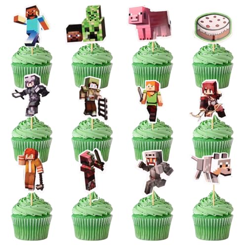48 Stück Tortendeko,Kuchen Deko Kindergeburtstag, Cupcake Toppers, Kuchenzubehör,Happy Birthday Tortendeko für Jungen Geburtstag Party Kuchen Dekoration Supplies 48 Stück Tortendeko,Kuchen Deko Kindergeburtstag, Cupcake Toppers, Kuchenzubehör,Happy Birthday Tortendeko für Jungen Geburtstag Party Kuchen Dekoration Supplies von MEBSJY