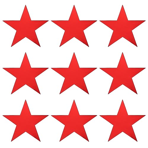 MECCANIXITY Star Cutouts Papier-Konfetti-Ausschnitte für Geburtstagsparty, Klassenzimmer, Hochzeit, Pinnwand, Wanddekoration, 15 cm, Rot, 120 Stück von MECCANIXITY