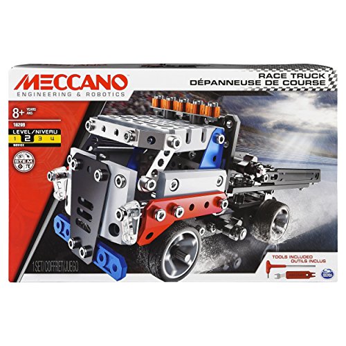 MECCANO 6042088 Themenset Large - Rennlaster - Konstruktionsspielzeug - Modellbau - Bauen mit Werkzeug von MECCANO