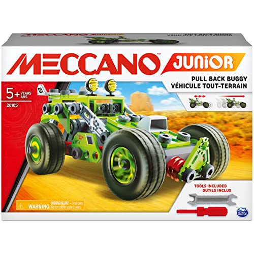 Spin master Meccano Junior - Konstruktionsspielzeug - Rennwagen mit Deluxe-Feature - S.T.E.A.M. - Bausatz von MECCANO