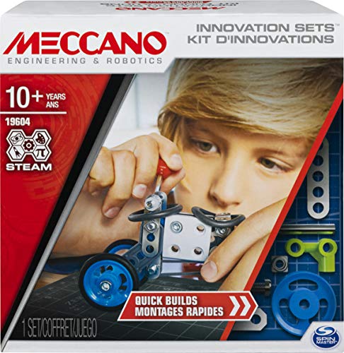 MECCANO - Erfindungs-Set – schnelle Montage – Erfindungs-Set mit 79 Teilen und 2 Werkzeugen – Bauspiel – 6047095 – Spielzeug für Kinder ab 10 Jahren von MECCANO