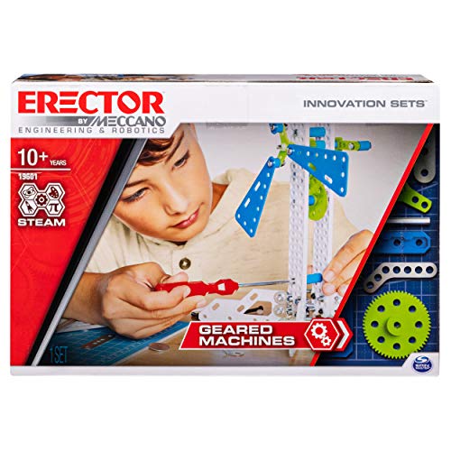 Meccano Erector, Set 3, Getriebemaschinen S.T.E.A.M. Bausatz mit beweglichen Teilen, ab 10 Jahren Meccano Erector, Set 3, Getriebemaschinen S.T.E.A.M. Bausatz mit beweglichen Teilen, ab 10 Jahren von MECCANO