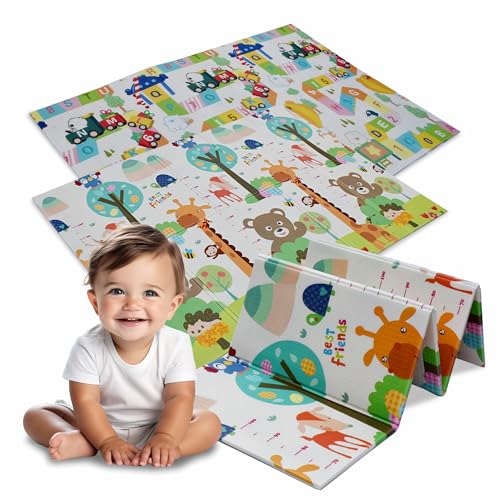 MEDAS PRO - Beidseitig Baby Spielmatte - Matte zum Krabbeln - Krabelmatte ab 1 Jahr - Kindermatte für Laufstall - Dicke Krabbeldecke - Abwaschbar Outdoor/Indoor Fallschutzmatte 150x200 von MEDAS PRO