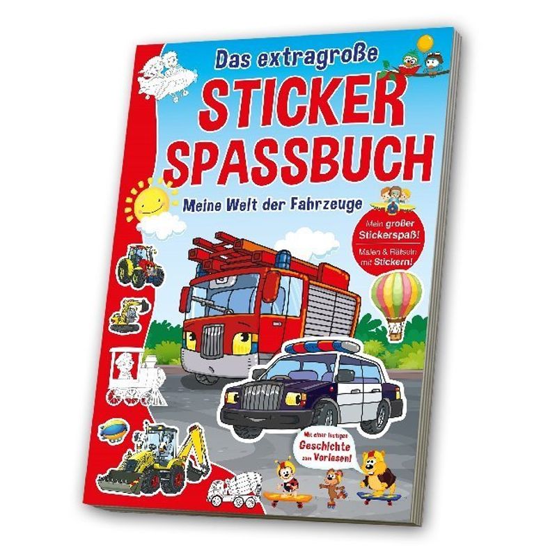 Das extragroße Stickerspaßbuch - Meine Welt der Fahrzeuge von MEDIA
