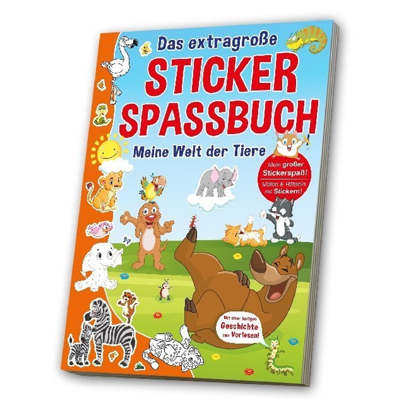 Das extragroße Stickerspaßbuch - Meine Welt der Tiere von MEDIA