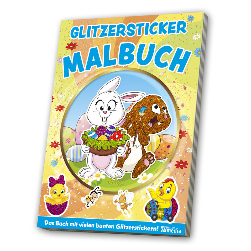 Glitzersticker XXL-Malbuch Kindergarten Frühling Ostern von MEDIA