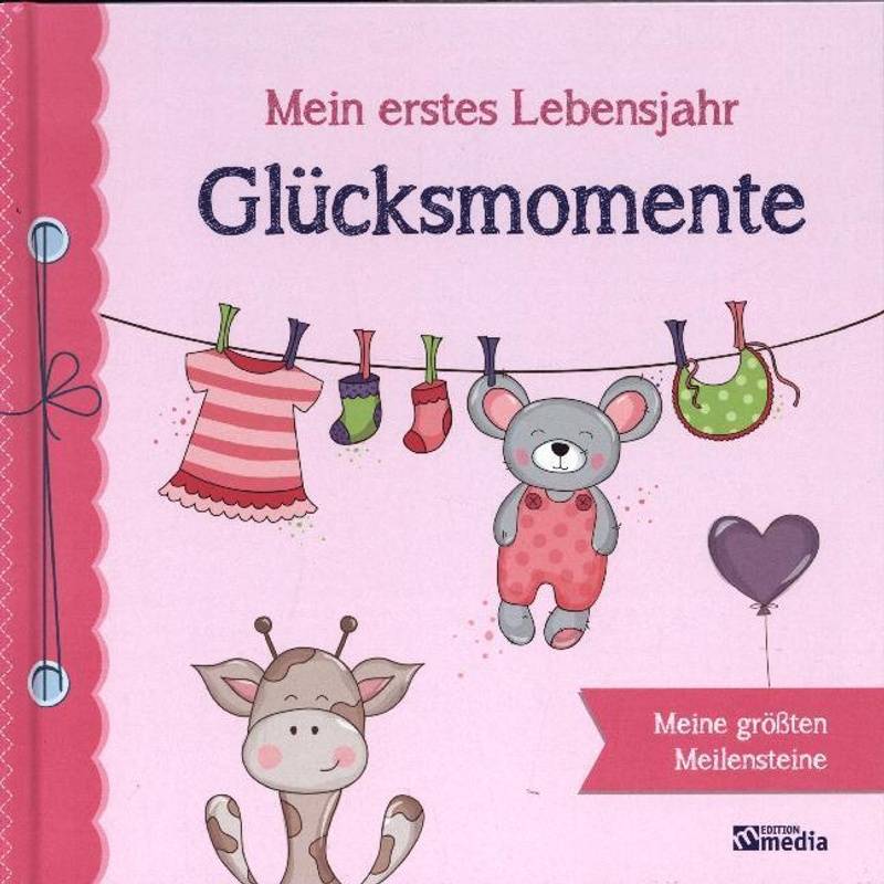 Glücksmomente, Mein erstes Lebensjahr, Babyalbum rosa von MEDIA