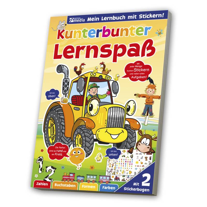 Sticker-Lernspaßbuch - Traktor / Landwirtschaft von MEDIA