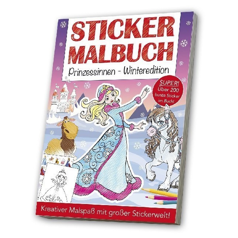 Stickermalbuch Prinzessinnen Winteredition von MEDIA
