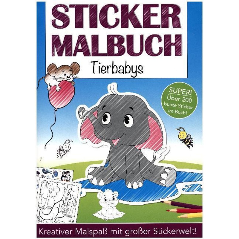 Stickermalbuch Tierbabys von MEDIA