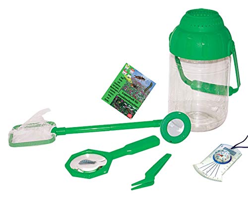 MEDUP Naturbeobachtung Set mit 5L Eimer, Riesenlupe, Kescher, Pinzette, Kartenkompass und extra Lupenheft mit vielen interessanten Informationen über Insekten MEDUP Naturbeobachtung Set mit 5L Eimer, Riesenlupe, Kescher, Pinzette, Kartenkompass und extra Lupenheft mit vielen interessanten Informationen über Insekten von MEDUP