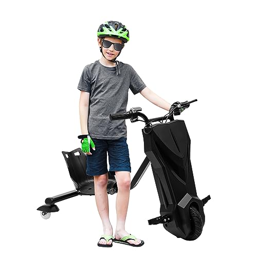 MEELRYD Drift Scooter 360 Grad, 3600mAh Kinder Elektro Driftscooter Drift Trike mit Bluetooth, 250 Watt Motor, LED-Beleuchtung, Verstellbar Sitz, 3 Geschwindigkeitsstufen, Schwarz MEELRYD Drift Scooter 360 Grad, 3600mAh Kinder Elektro Driftscooter Drift Trike mit Bluetooth, 250 Watt Motor, LED-Beleuchtung, Verstellbar Sitz, 3 Geschwindigkeitsstufen, Schwarz von MEELRYD
