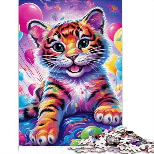 300 Teile Holzpuzzle für Erwachsene, magische Kunst, Tiger, Familienspiel, Puzzle, Geschenke für Freunde (Größe 40x28cm) von MEFESE