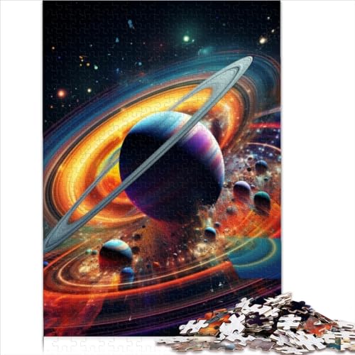 500 Teile Puzzle, buntes Universum, Puzzle für Erwachsene, Holzpuzzle, Lernspiele, Heimdekoration, Puzzle (Größe 52x38cm) von MEFESE