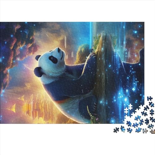 500-teiliges Puzzle für Erwachsene und Teenager, Gaming-Puzzles, Galaxie-Panda-Puzzle, Lernspiele (Größe 52x38cm) von MEFESE