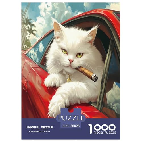 Persische Katze Puzzle 1000 Teile Schwer Puzzle Spielzeug Lernspiel Impossible Herausforderung Spielzeug Für Erwachsene Und Kinder Ab 12 Jahren 38x26cm/1000pcs von MEFESE