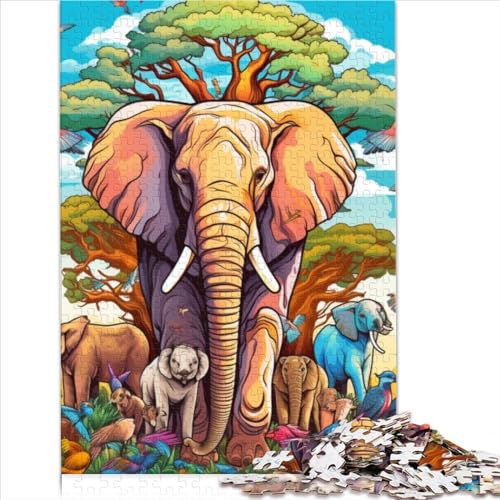 Puzzle 500 Teile für Erwachsene Afrikanische Tiere Puzzle 500 Teile für Erwachsene (Größe 52x38cm) von MEFESE
