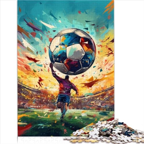 Puzzles für Erwachsene, 300 Teile, Bunte Fußball-Sport-Puzzles für Erwachsene und Kinder, Holzpuzzles, Spielzeug, Denkspiel (Größe 40x28cm) von MEFESE