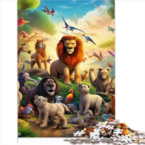 Puzzles für Erwachsene, 300-teilige Puzzles für Erwachsene, afrikanische Tiere, Puzzles aus Holz, kreatives Puzzle, Familie, Freunde, Spiel, Puzzle, lustiges Spielzeug, Geschenke (Größe 40x28cm) von MEFESE