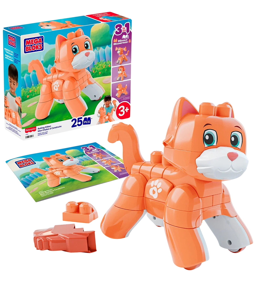 MEGA Bloks Bauklötze - 25 Teile - Rolling Kitten - MEGA Bloks - One Size - Klötze von MEGA Bloks