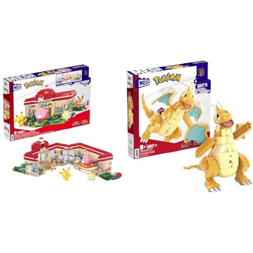 MEGA POKÉMON - 648-teiliges Bauset & Pokémon Dragoran - 388-teiliges Bauset zum Aufbauen und mit der Kurbel die Flügel aktivieren, für Kinder ab 8 Jahren, HKT25 MEGA POKÉMON - 648-teiliges Bauset & Pokémon Dragoran - 388-teiliges Bauset zum Aufbauen und mit der Kurbel die Flügel aktivieren, für Kinder ab 8 Jahren, HKT25 von Mattel