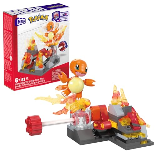 MEGA Pokémon Glumandas feurige Drehung - Bauset mit Bewegungsstein, zusammenbaubare und bewegliche Glumanda-Figur, Feuerlandschaft zum Ausstellen,Adventure Builder-Sets kombinierbar,ab 7 Jahren, HTH86 MEGA Pokémon Glumandas feurige Drehung - Bauset mit Bewegungsstein, zusammenbaubare und bewegliche Glumanda-Figur, Feuerlandschaft zum Ausstellen,Adventure Builder-Sets kombinierbar,ab 7 Jahren, HTH86 von Mega Brands