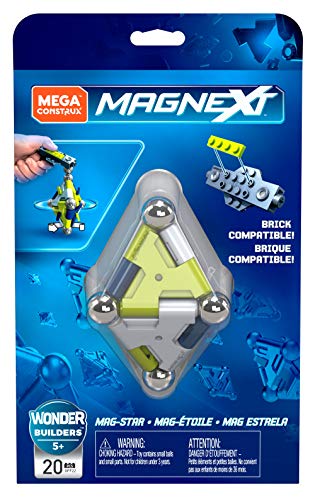 MEGA Construx GFF22 - Magnext Mag Stern magnetische Bausteine und Kugeln Bauset mit 20 Bausteinen, Spielzeug ab 5 Jahren Mehrfarbig von Mega Brands
