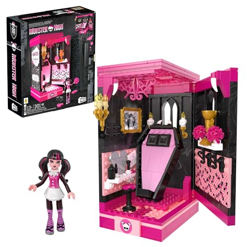 MEGA Monster High Actionfigur-Bauset Draculauras Spuk-Buch-Gruft mit 301 Teilen, Bücherecke für Sammler, HXJ88 MEGA Monster High Actionfigur-Bauset Draculauras Spuk-Buch-Gruft mit 301 Teilen, Bücherecke für Sammler, HXJ88 von Mega Brands